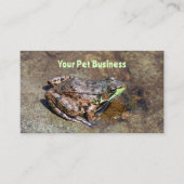 Kikker op rokken in water visitekaartje (Voorkant)