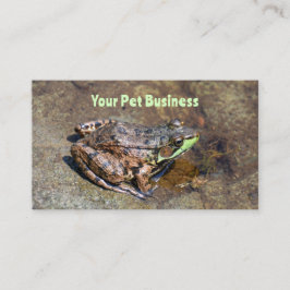 Kikker op rokken in water visitekaartje