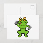 Kikker op schouder training met Hantels Briefkaart (Voorkant / Achterkant)