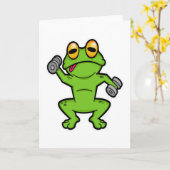 Kikker op schouder training met Hantels Kaart (Gele Bloem)