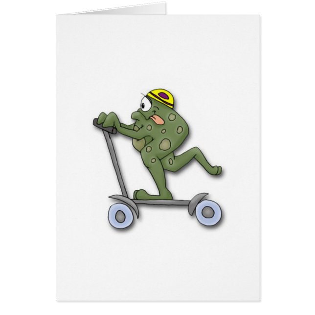 Kikker op scooter (Voorkant)