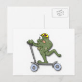 Kikker op scooter briefkaart (Voorkant / Achterkant)