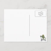 Kikker op scooter briefkaart (Achterkant)