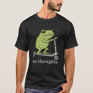 Kikker op scooter T-shirt met grappige meme