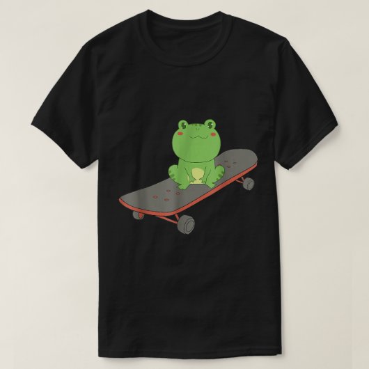 Kikker op skateboard (3) t-shirt (Design voorkant)