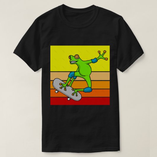 Kikker op skateboard Classic(4) T-shirt (Design voorkant)