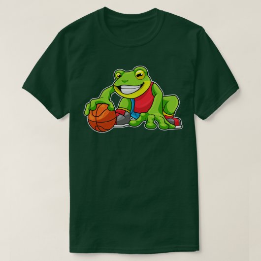 Kikker op sport met Basketball T-shirt (Design voorkant)