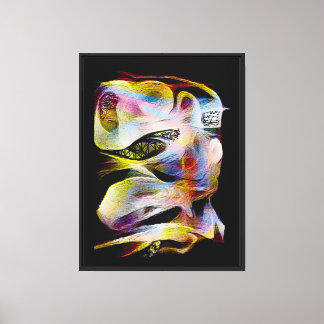 Kikker op uitgerekte canvasprint canvas afdruk