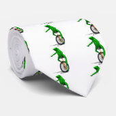 Kikker op Unicycle Meme Stropdas (Opgerold)