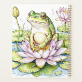 Kikker op waterlelieblad 2026 , Whimsical Kikker, Planner (Achterkant)