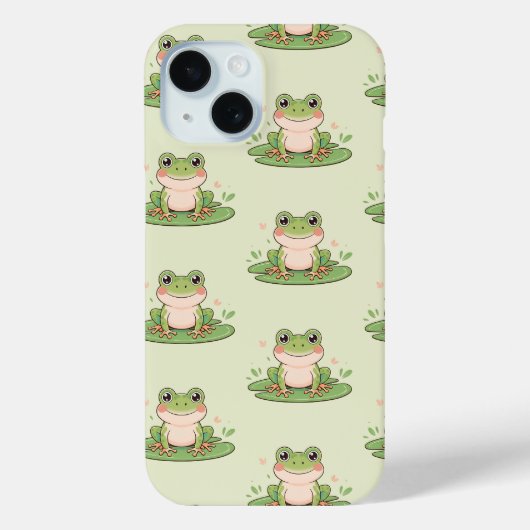 Kikker op waterlelieblad patroon Case-Mate iPhone case (Achterkant)