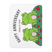 Kikker paar trouwdag magneet (Verticaal)