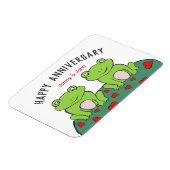 Kikker paar trouwdag magneet (Linkerzijde)