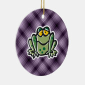 Kikker; Paars Keramisch Ornament (Rechts)