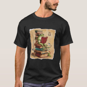 Kikker & Pad Vissen Klassiek Oud Boek Kikker Leesb T-shirt
