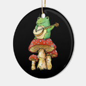 Kikker paddenstoel Aesthetische gitaar Goblincore Keramisch Ornament (Links)