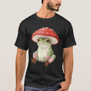 Kikker Paddenstoel Bos Natuur Esthetisch Cottageco T-shirt