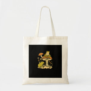 Kikker Paddenstoel Cottagecore Esthetiek Goblincor Tote Bag