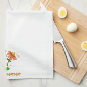 Kikker paddenstoel Floral keukenhanddoek (Quarter Fold)