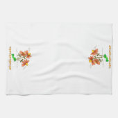 Kikker paddenstoel Floral keukenhanddoek (Horizontaal)