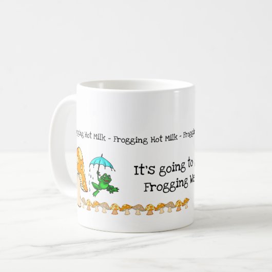 Kikker, paddenstoel, Mok van warme melk (Voorkant links)