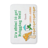 Kikker paddenstoel rond badkamerbad badmat (Voorkant Verticaal)