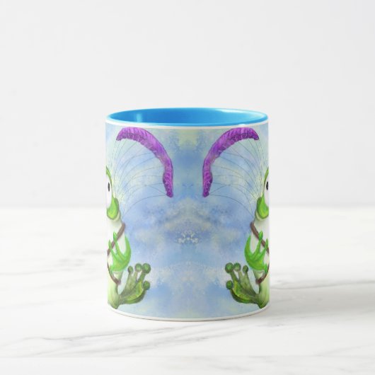 Kikker Paraglider Funny Mug Mok (Midden)