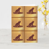 Kikker Patroon : Gouden Basis Kaart (Gele Bloem)