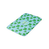 Kikker patroon monogram wild baby blauw badmat (Gekanteld)