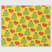 Kikker Patroonglanzend verpakkingspapier Cadeaupapier (Vlak)