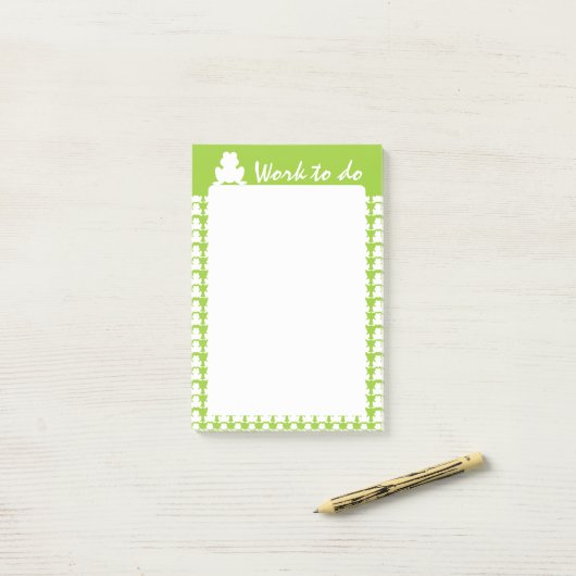 Kikker Pattern Post-it® Notes (Op bureau)