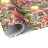 Kikker peddelen een Flip-Flop Cadeaupapier (Rol Hoek)