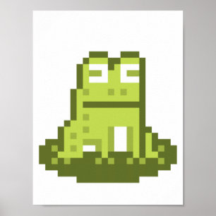 Kikker Pixel Art Poster