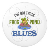 Kikker Pond Blues Keramische Knop (Voorkant)