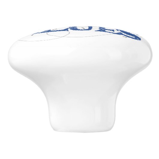 Kikker Pond Blues Keramische Knop (Zijkant)