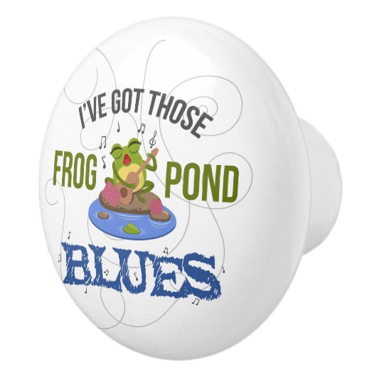 Kikker Pond Blues Keramische Knop (Rechts)