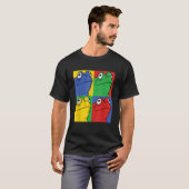 Kikker Pop Art Retro Amfibie T-shirt (Voorkant volledig)