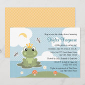 Kikker Prince Baby Shower-uitnodigingen Kaart (Voorkant / Achterkant)