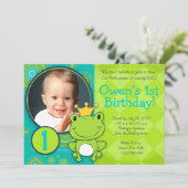 Kikker Prince Birthday Kaart (Staand voorkant)