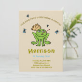 Kikker Prince Birthday Uitnodiging (Staand voorkant)