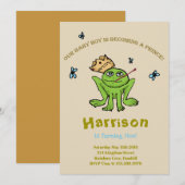 Kikker Prince Birthday Uitnodiging (Voorkant / Achterkant)