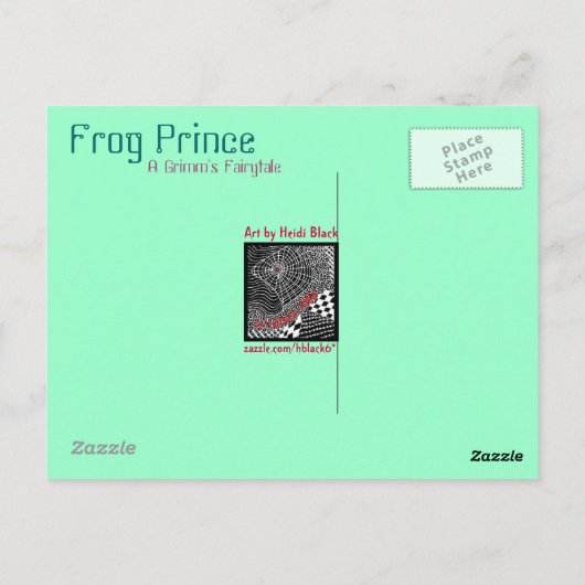 Kikker Prince Briefkaart (Achterkant)