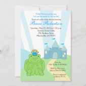 Kikker PRINCE Castle Baby shower 5x7 Uitnodiging (Voorkant)
