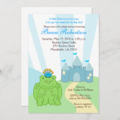 Kikker PRINCE Castle Baby shower 5x7 Uitnodiging (Voorkant / Achterkant)