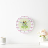 Kikker Prince Gold Crown Cute Whimsical Nursery Pi Ronde Klok (Huis)
