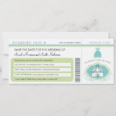 Kikker Prince Save the Date Boarding Pass (Voorkant)
