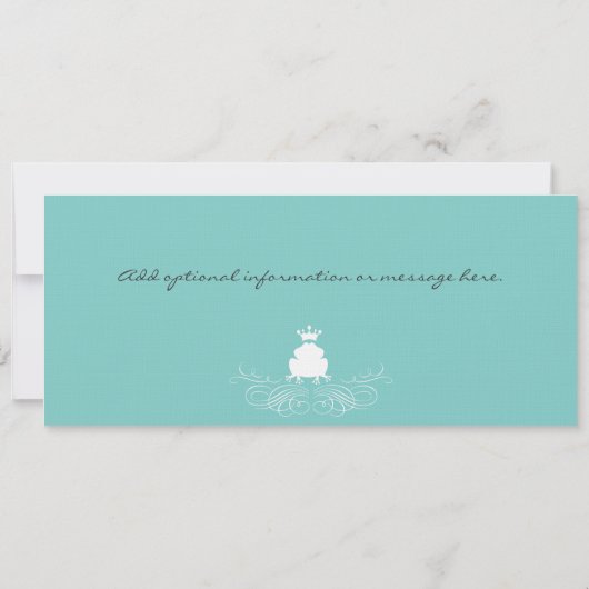 Kikker Prince Save the Date Boarding Pass (Achterkant)