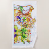 Kikker Princess Fantasy Beach Towel Strandlaken (Voorkant)