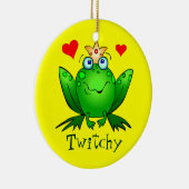 Kikker Princess Prince Cartoon Kikkers Naam Orname Keramisch Ornament (Rechts)