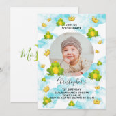 Kikker Prins 1-jarig waterverf wolkenfoto in Kaart (Voorkant / Achterkant)